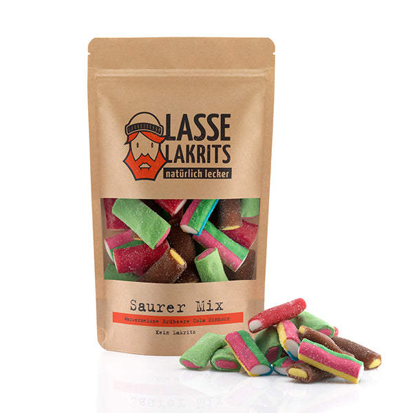 Saurer-Mix Wassermelone Erdbeere Cola Einhorn 500g