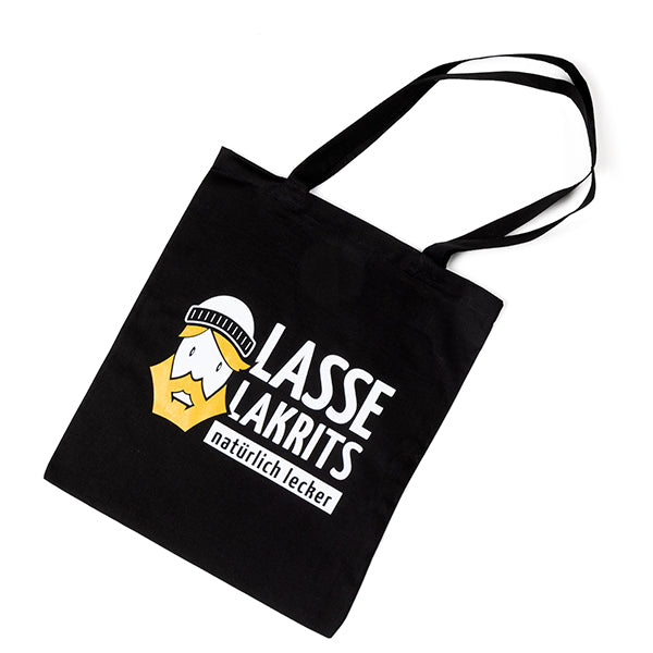 Stofftasche LASSE LAKRITS / Jutetasche schwarz