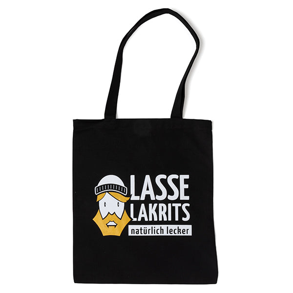 Stofftasche LASSE LAKRITS / Jutetasche schwarz